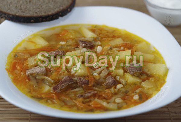 Классический рассольник по-русски с перловкой