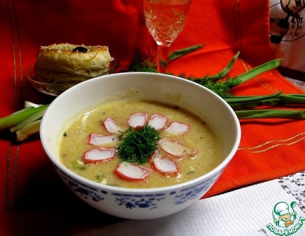 Крабово-сырный крем-суп