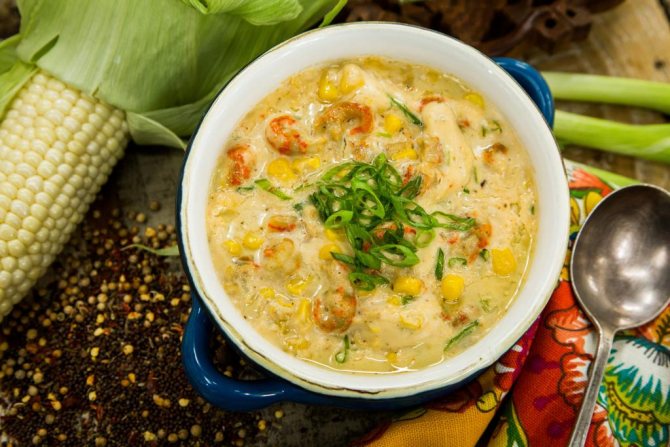 Крабовый суп с кукурузой