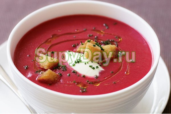 Кремовый суп из свёклы