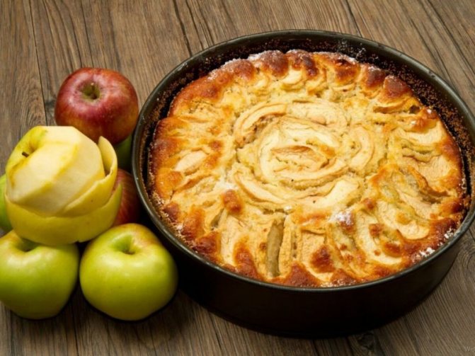 шарлотка с яблоками