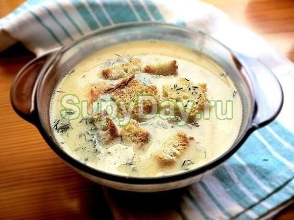 Суп из куриного филе по-французски с сыром