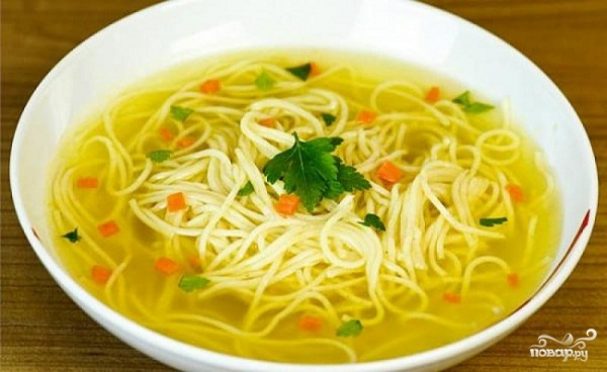 Суп картофельный с лапшой