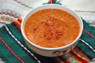 Суп-пюре из красной чечевицы по-турецки (Мерджимек Чорбасы)