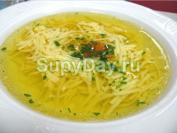 Суп с макаронами и картошкой