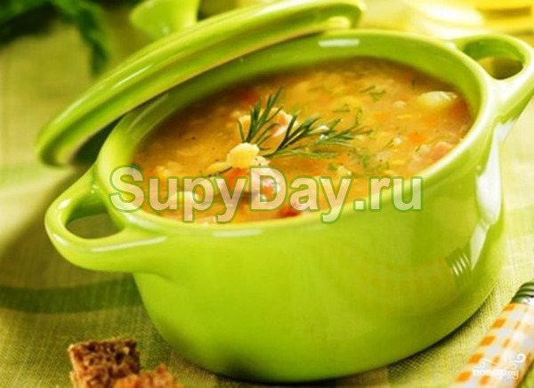 Вегетарианский суп без мяса гороховый